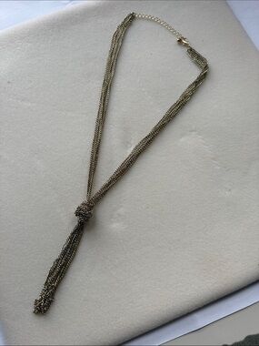 Gold-Tone Multi-Strand Knot Pendant Necklace - Women Jewelry| 20”
